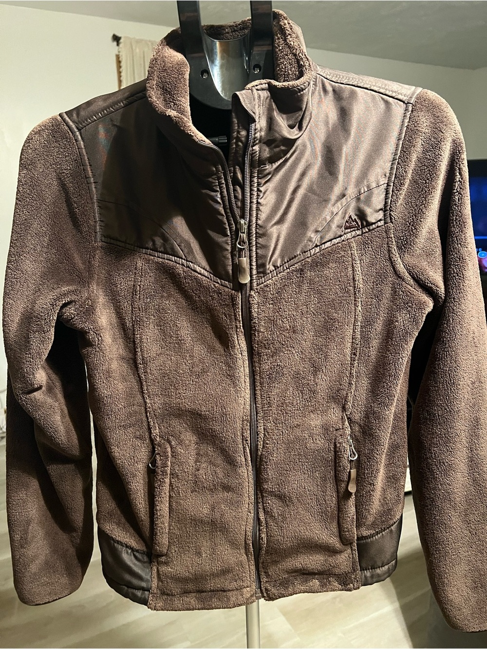 Snozu Brown Women's Teddy Fleece Jacket with Zip